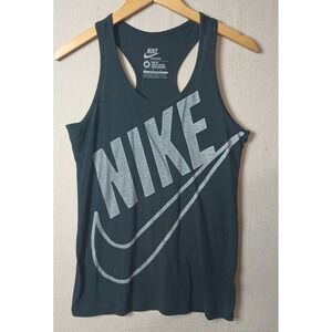 Nike Sportswear Tank Top Racerback Athletic Sleeveless Top Black Size Medium H